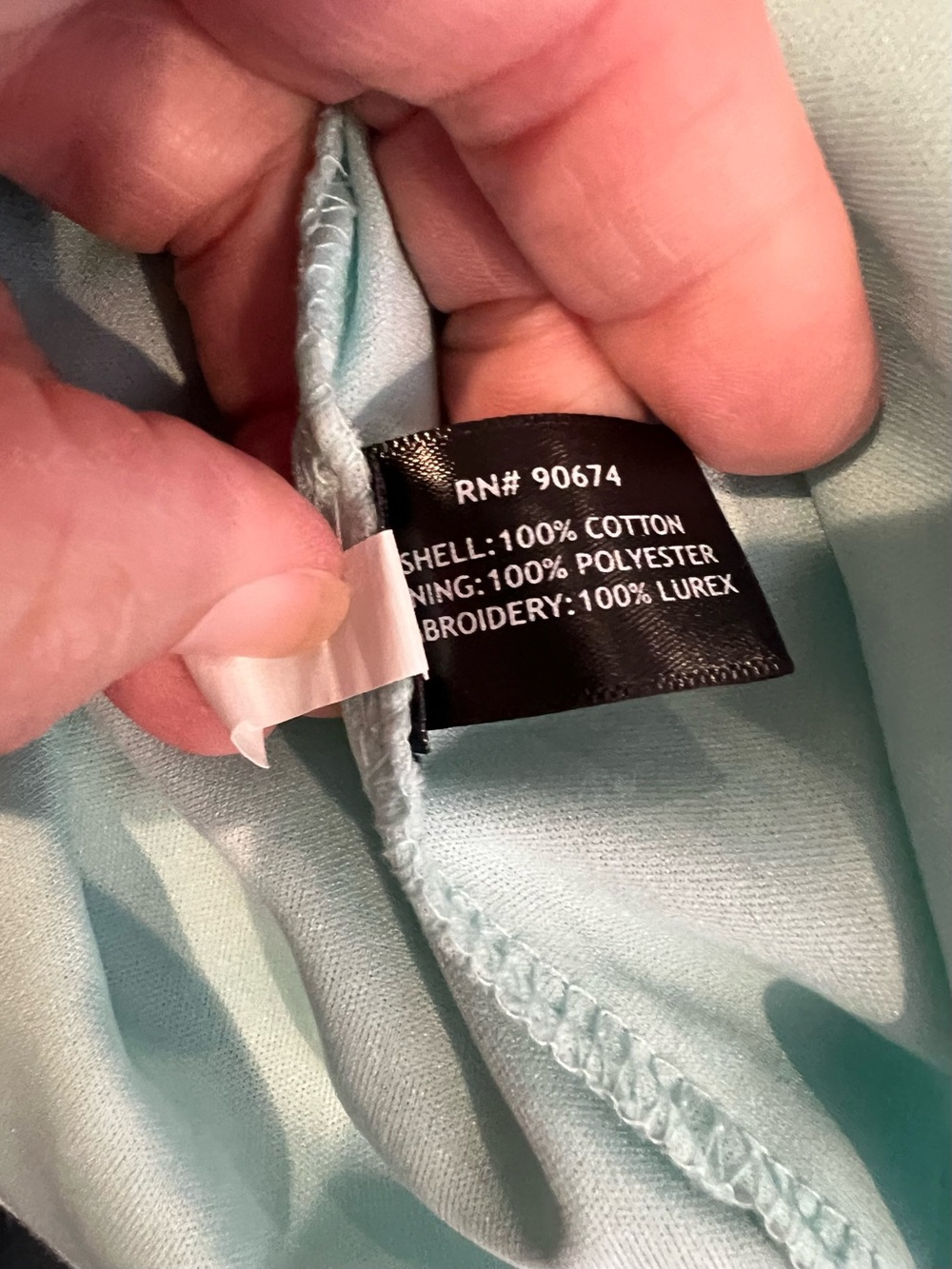 Boston Proper Light Aqua dress with Gold Metallic Embellishment - Picture 13 of 14